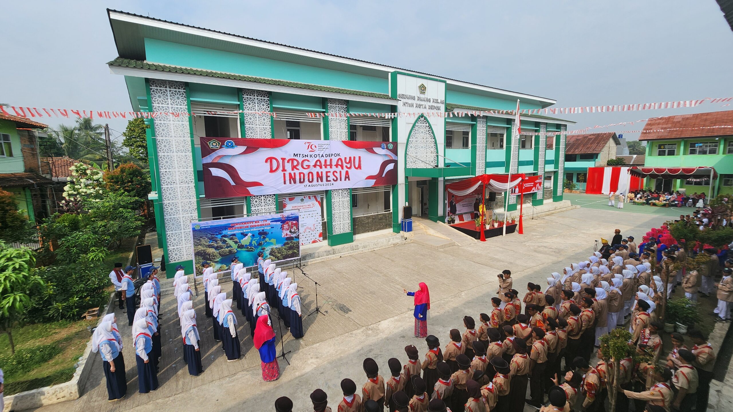 Upacara Bendera HUT ke-79 Republik Indonesia di Lingkungan Kemenag Kota Depok